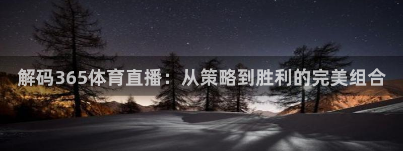 nba雨燕体育：解码365体育直播：从策略到胜利的完美组合